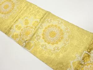 華文に草花模様織出し袋帯